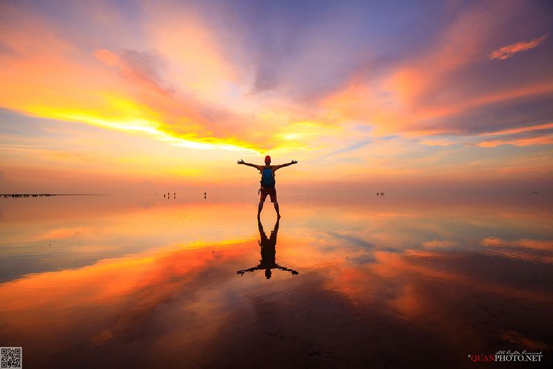 quanphoto, landscape, seascape, morning, dawn, reflections, sea, beach, lagoon, vietnam Infinity Sea фото превью