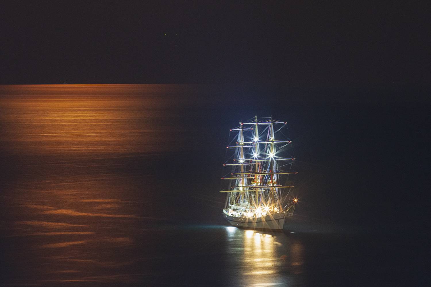 крым, ночь, море, парусник, херсонес,  лунный свет,, Сергей Шульга