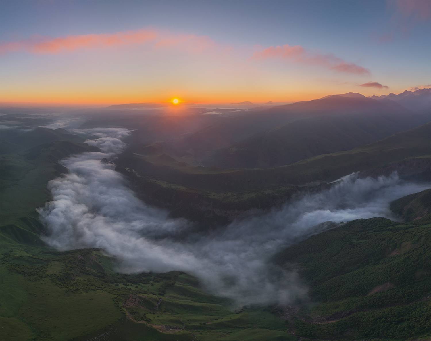 северный кавказ, приэльбрусье, джилы-су, малка, рассвет, июль утро, Мысливцев Николай