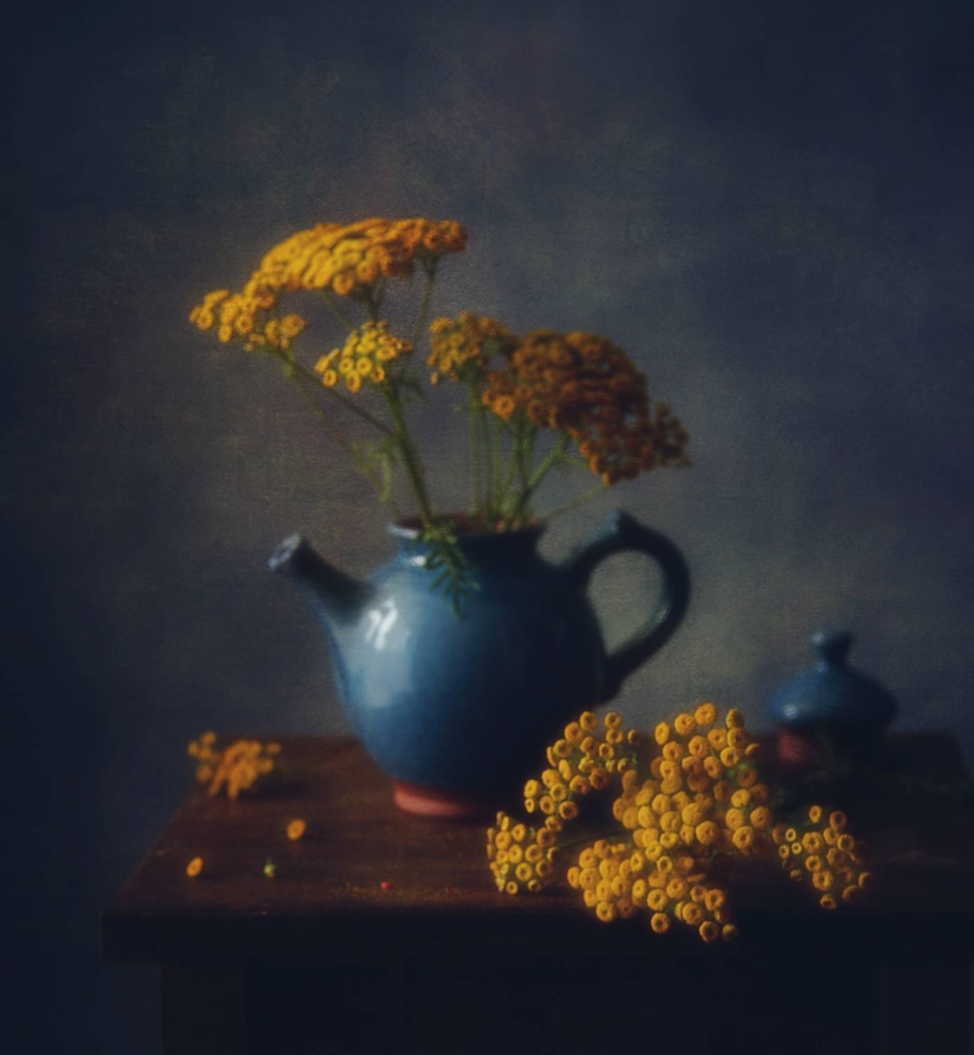 натюрморт,пижма,цветы,чайник,керамика, Наталия К