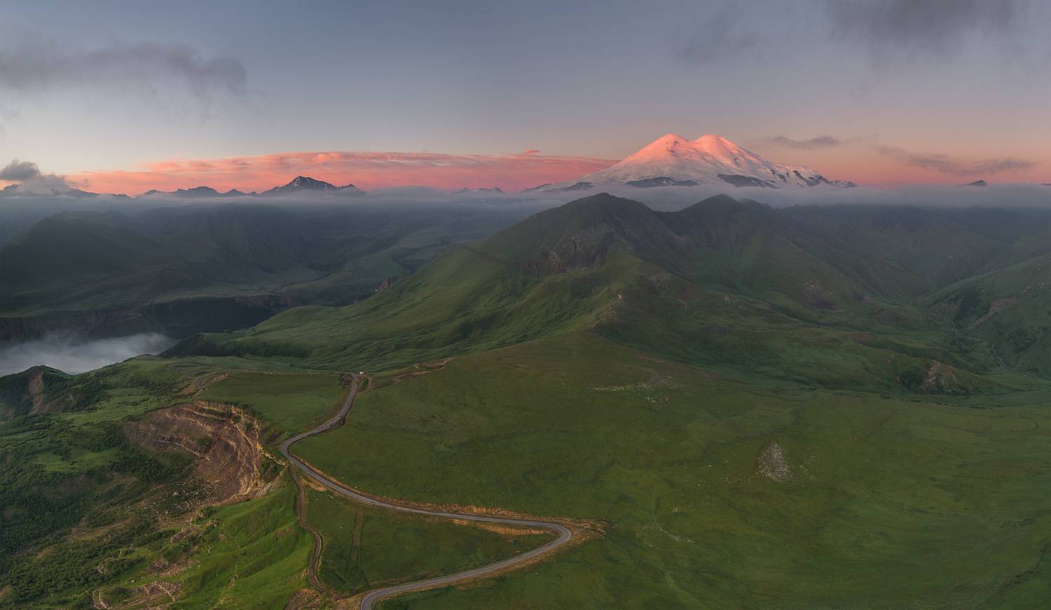 северный кавказ, приэльбрусье, джилы-су, малка, рассвет, июль утро, Мысливцев Николай