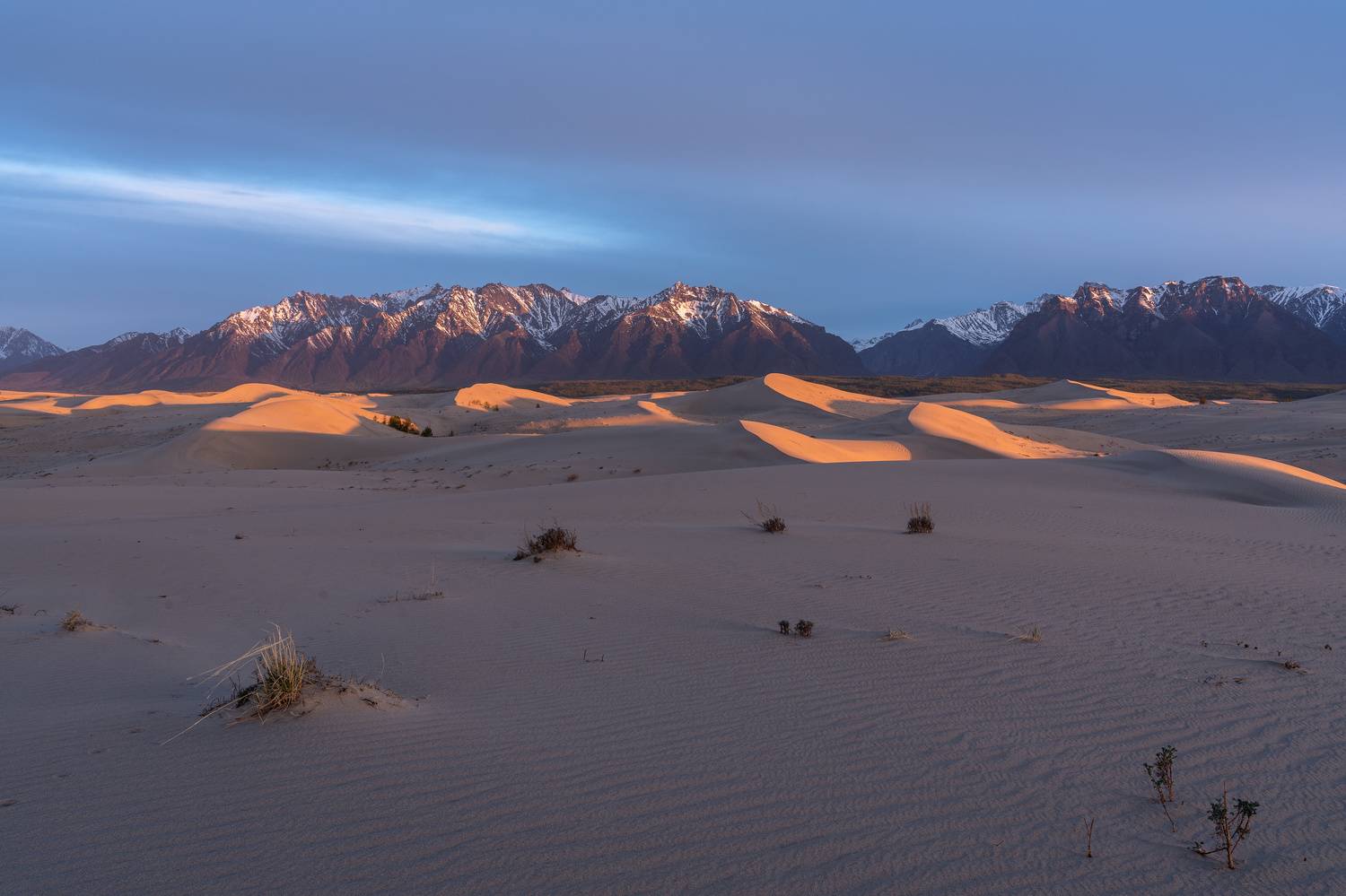 чарские пески, пустыня, горы, кодар, дюны, восход, desert, mountains, kodar, dunes, sand, Баландин Дмитрий