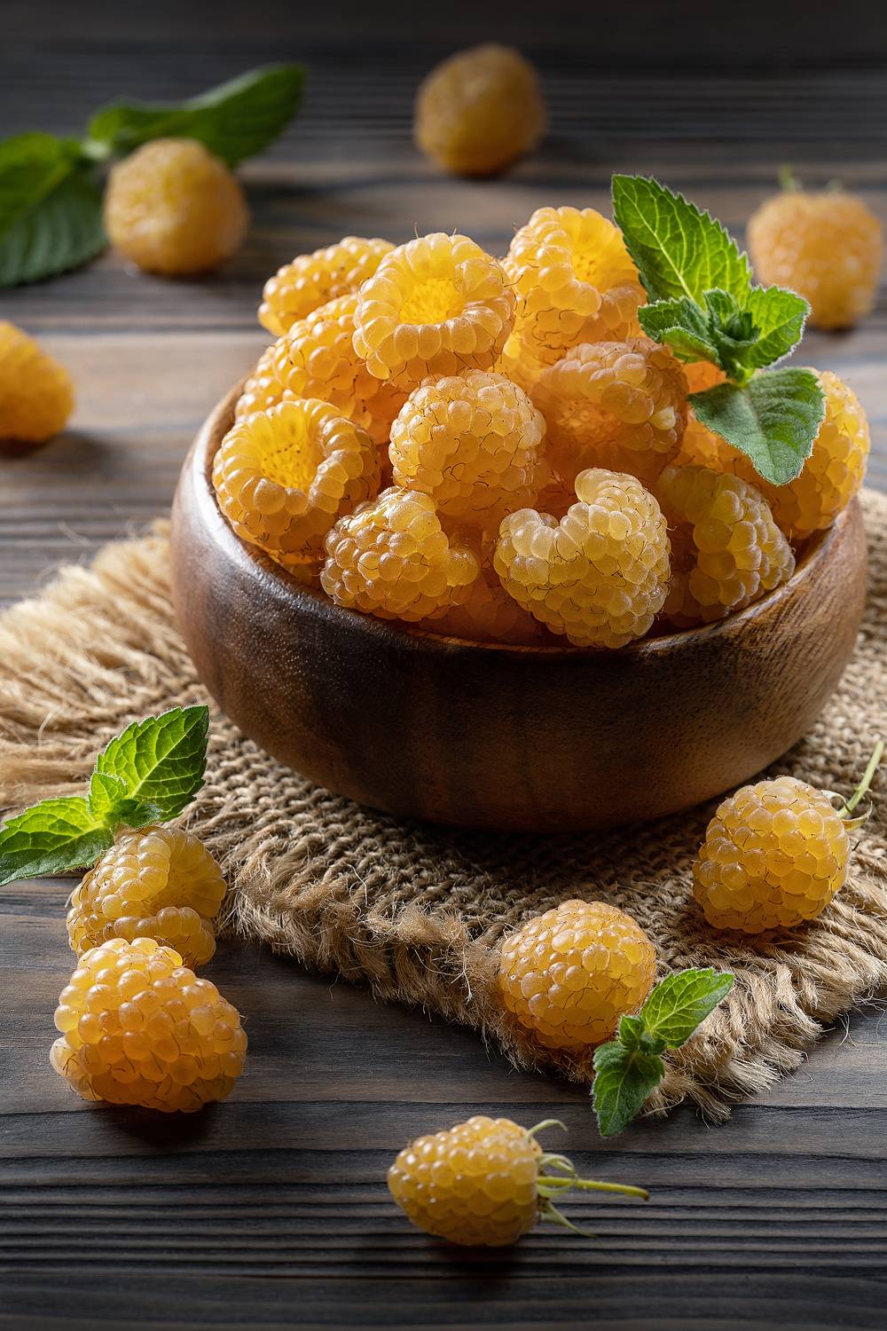 малина, ягоды, желтый, лето, Ольга Яр