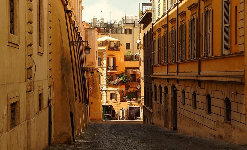 morning, summer, street, city, architecture, light, shadow Quiet street фото превью