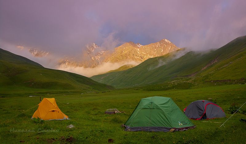 кавказ, горы, рассвет Пока все спят фото превью