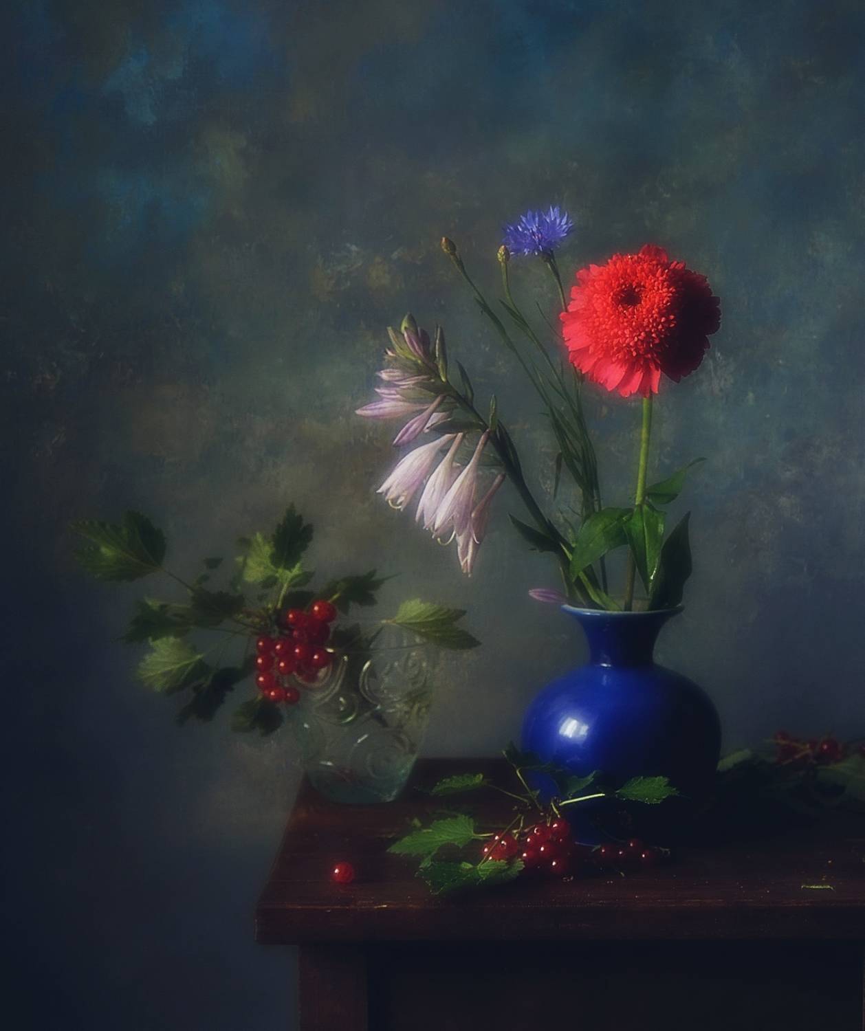 натюрморт,лето,цветы,ягоды,порички,смородина, Наталия К