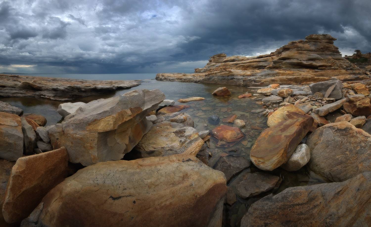 кольский, море, камни, Алексей Никонов