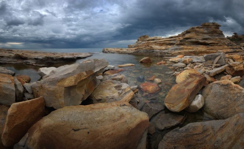 кольский, море, камни В гостях у рыжих камней фото превью