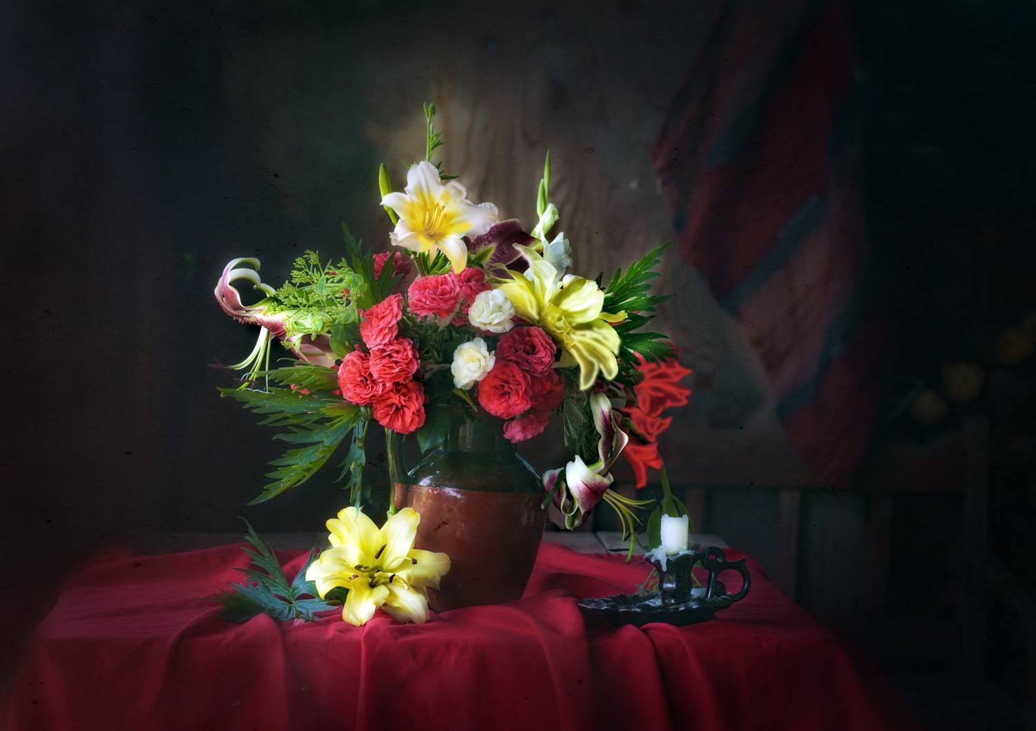 розы и гладиолусы, Петровна Валентина