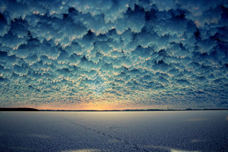 Computer manipulation, Lake, Sky, Winter Winter has come фото превью