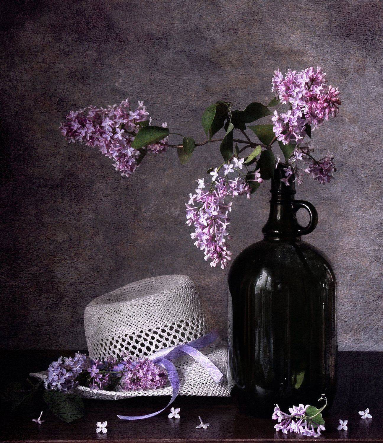 Бутылка, Натюрморт, Сирень, Svetlana Tkachenko