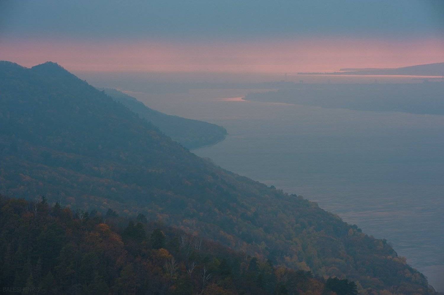 Вода, Волга, Жигулевские горы, Жигули, Закат, Лето, Виктор