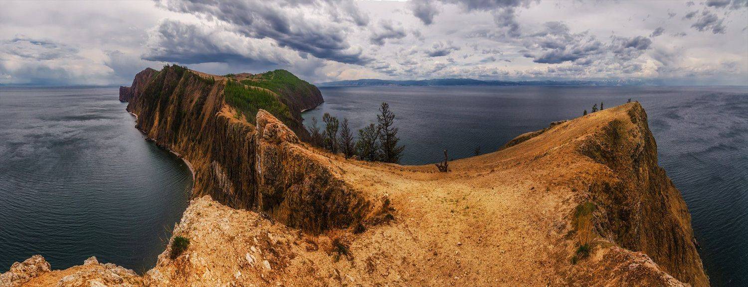 Байкал, Лето, Небо, Ольхон, Остров, Панорама, Пейзаж, Природа, Сибирь, Альберт Беляев