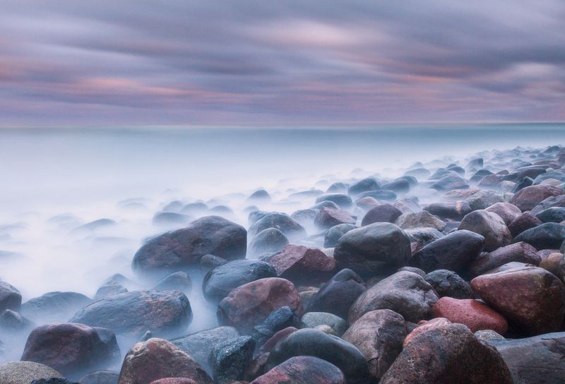 море камни закат Мыс Таран фото превью