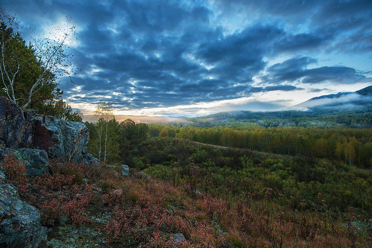 восход, рассвет, тигирек, заповедник, алтай, Ruslan