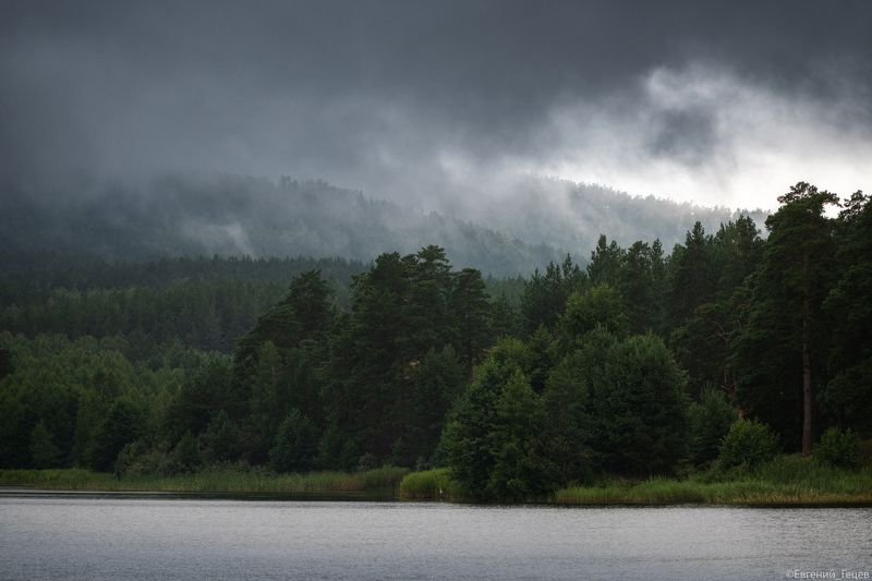 пейзаж, озеро, россия, урал, облака, горы Облачность фото превью