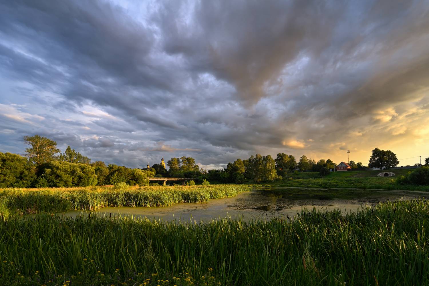 вечер,закат,небо,облака,тучи,свет,зводь,отражение, Виталий Полуэктов