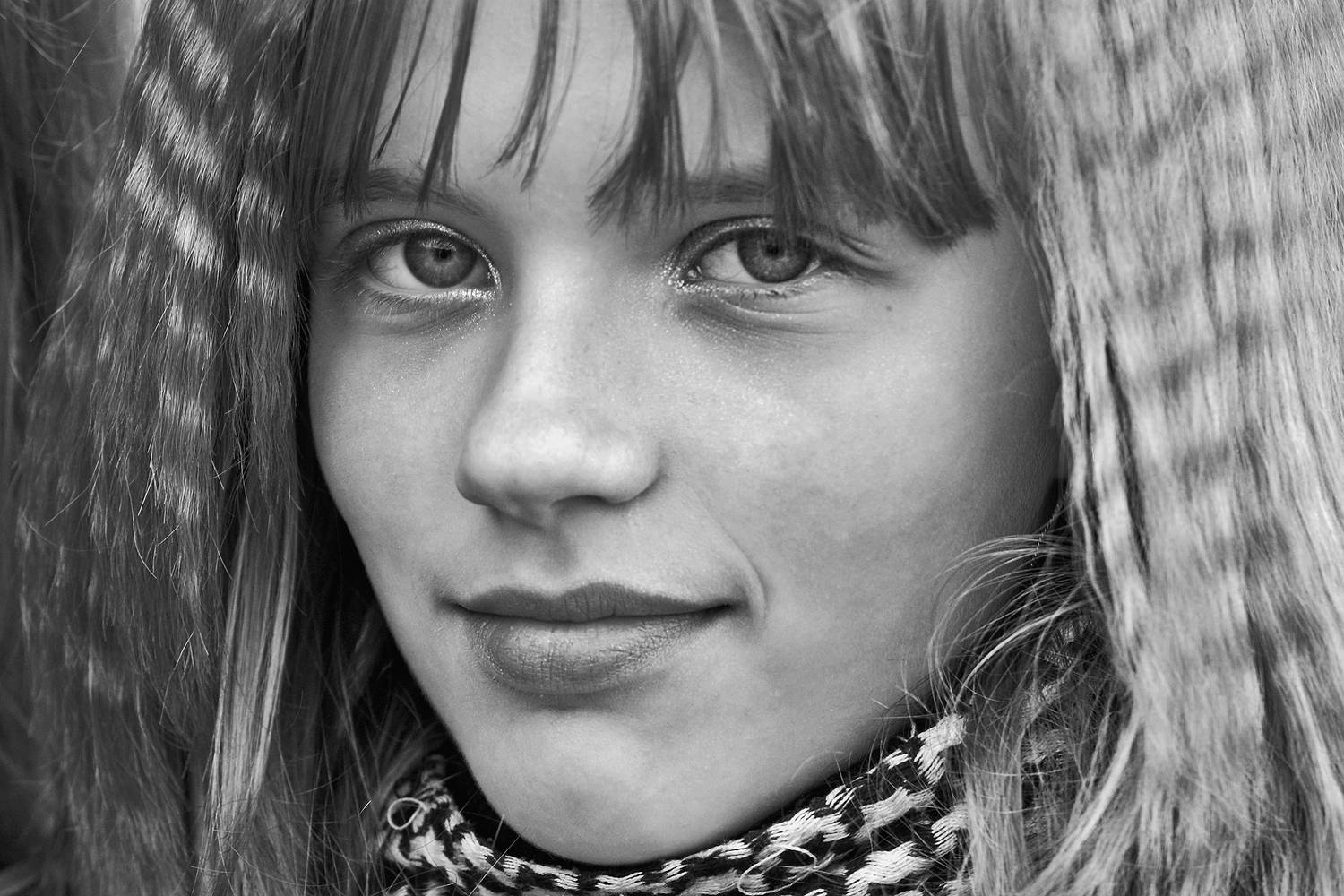 портрет, девушка, чб, апатиты, глаза, взгляд, Николай Смоляк