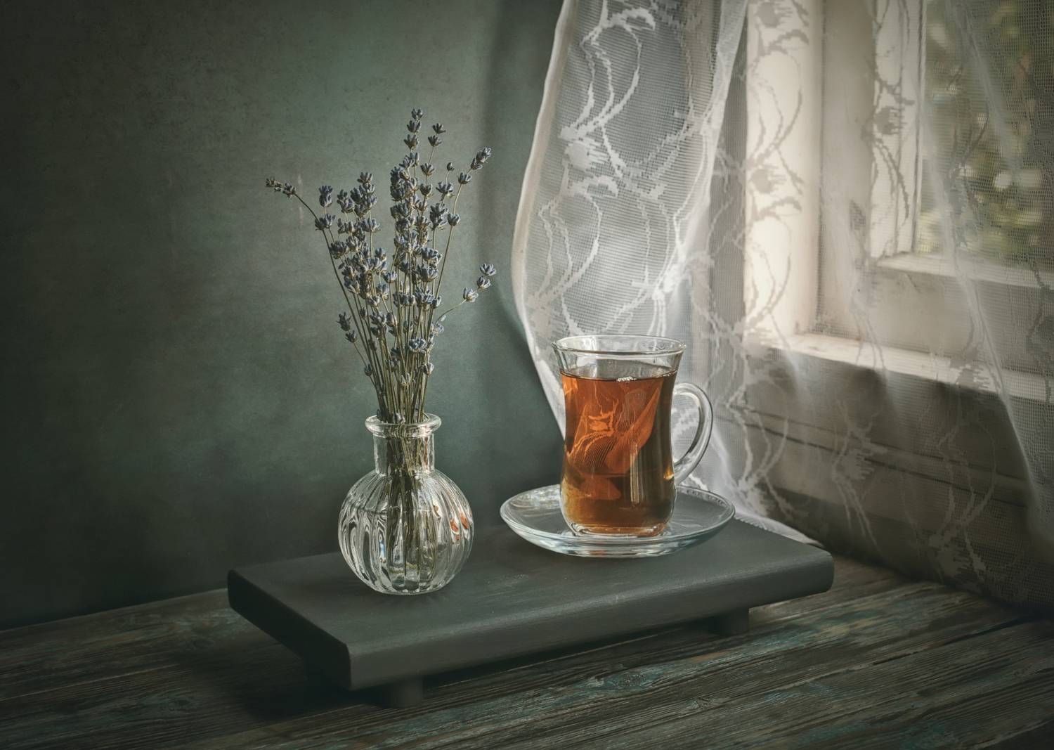 чайная, тема, чай, утро, цветы на столе, деревенский, лаванда, цветы, букет, ваза, окно, tea theme, tea, morning, flowers on the table, rustic, lavender, flowers, bouquet, vase, window, Стасов Виталий