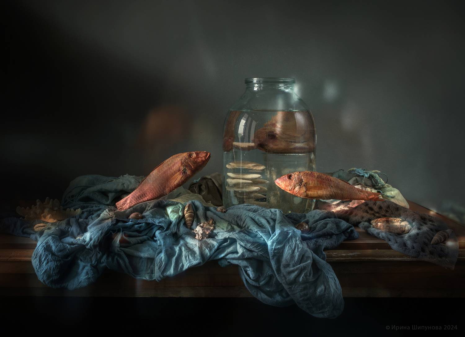 сюр, креатив, барабулька, ракушки, Шипунова Ирина