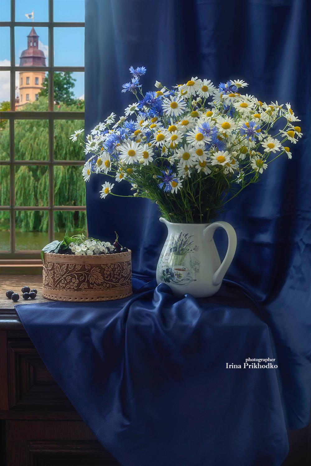 натюрморт, цветы, букеты, смородина, лето, настроение, полевые цветы, Приходько Ирина