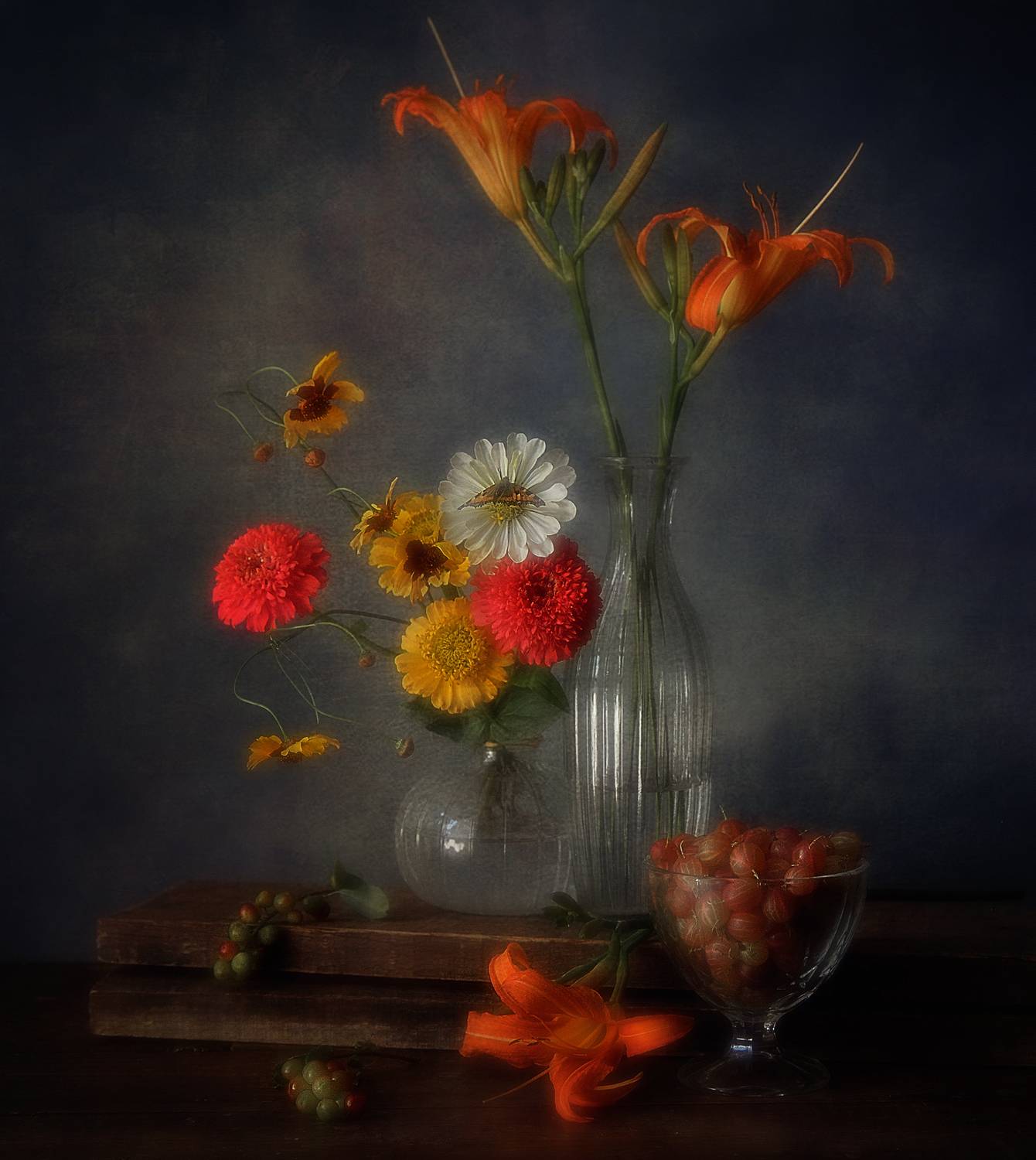 натюрморт,лето,цветы,ягоды, Наталия К