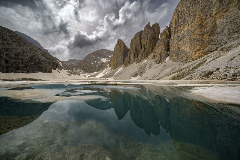 italy, dolomiti, landscape, lake, mountain Antermoia фото превью