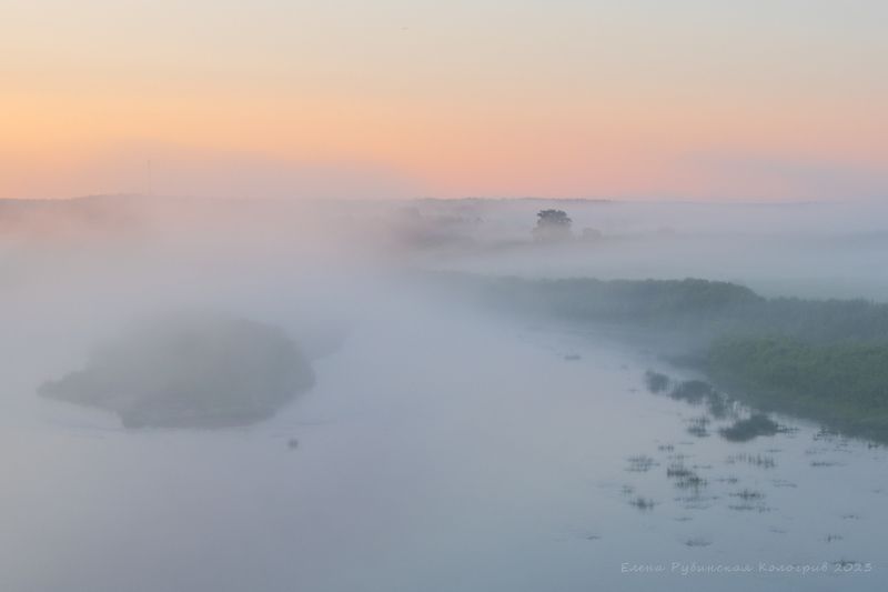 туман, пейзаж, кологрив, кологривский район, река, унжа, утро, рассвет, костромская область Магия кологривских туманов фото превью