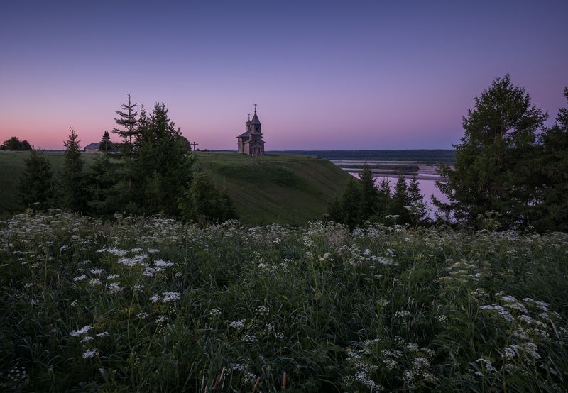 большая нисогора, лешуконье, мезень, белая ночь, архангельская область Белая-белая ночь фото превью