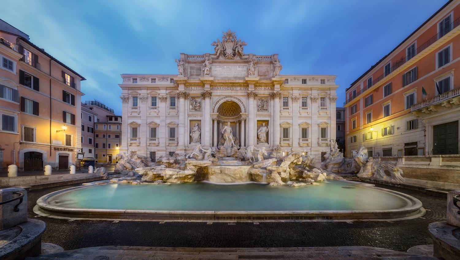 италия, рим, утро, вечер, город, фонтан, треви, синий час, italy, italia, rome, fountain, trevi, fontana di trevi, Эрнест Вахеди