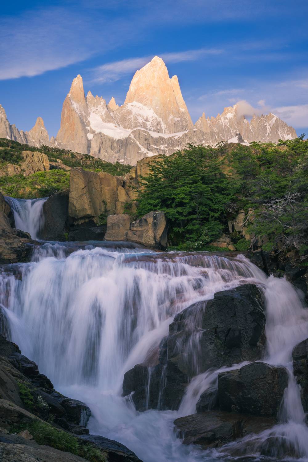 патагония, фицрой, аргентина, утро, водопад, горы, Александр Константинов