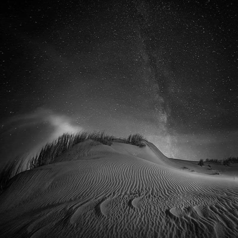 Black and white, Landscape, Nida.long exposure, Night, Nikon Nida фото превью