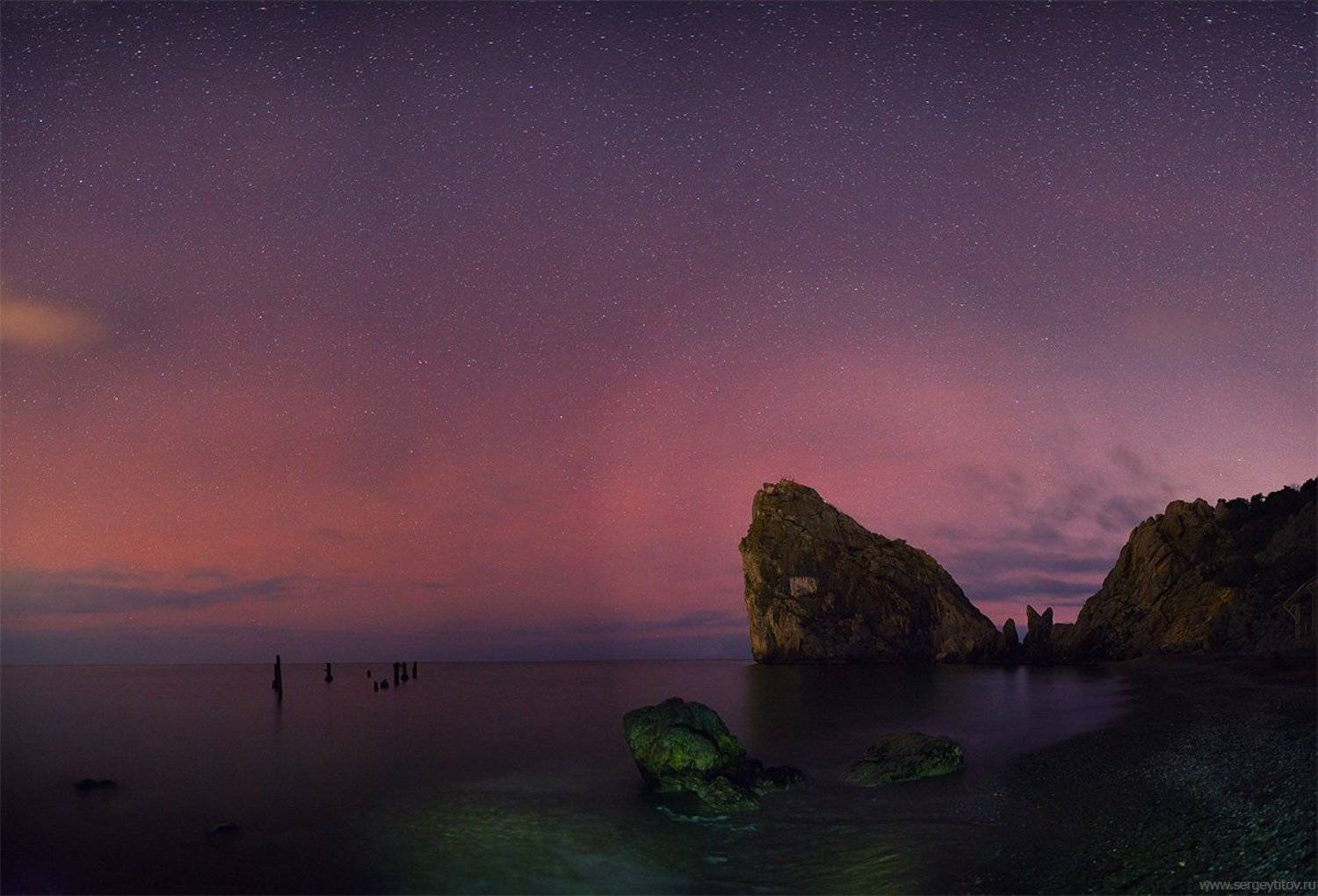 Дива, Звезды, Крым, Крымбезсвета, Море, Ночное фото, Ночь, Симеиз, Скала, Скала Дива, Ялта, Serge Titov