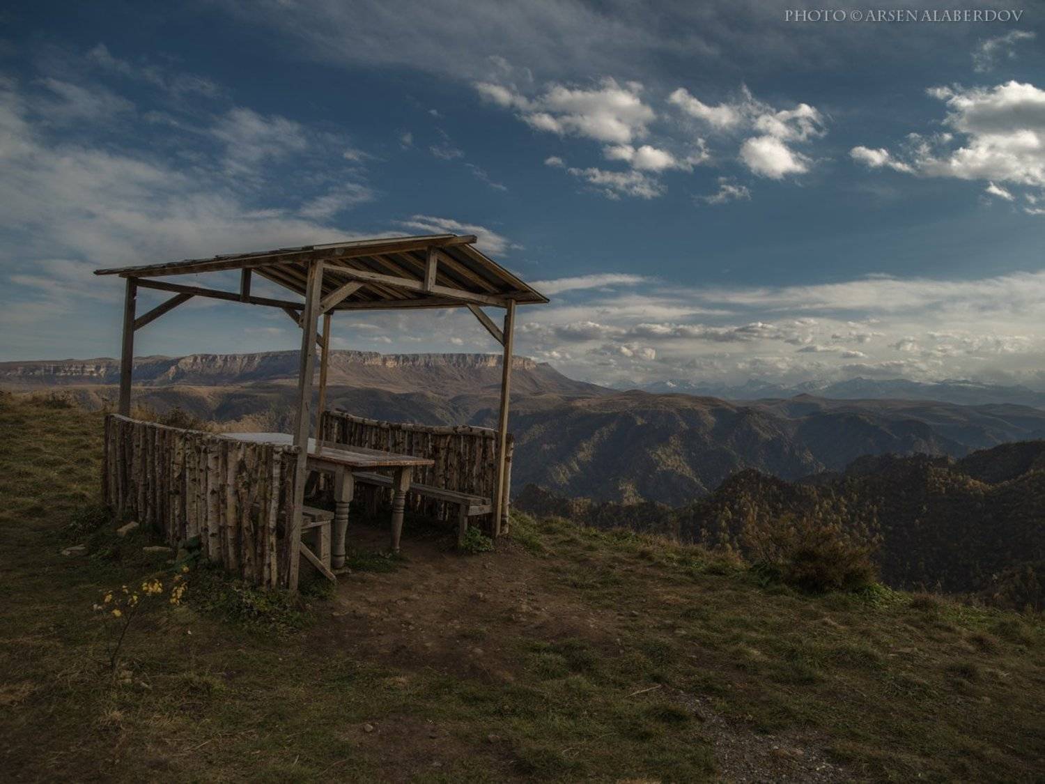 pentax 645z, беседка, горы, долина, кабардино-балкария, карачаево-черкесия, небо, облака, осень, северный кавказ, средний формат, ущелье, Арсен Алабердов