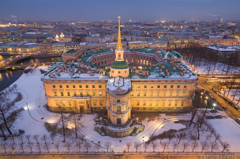 Ночной Петербург с квадрокоптера - 6 фото превью