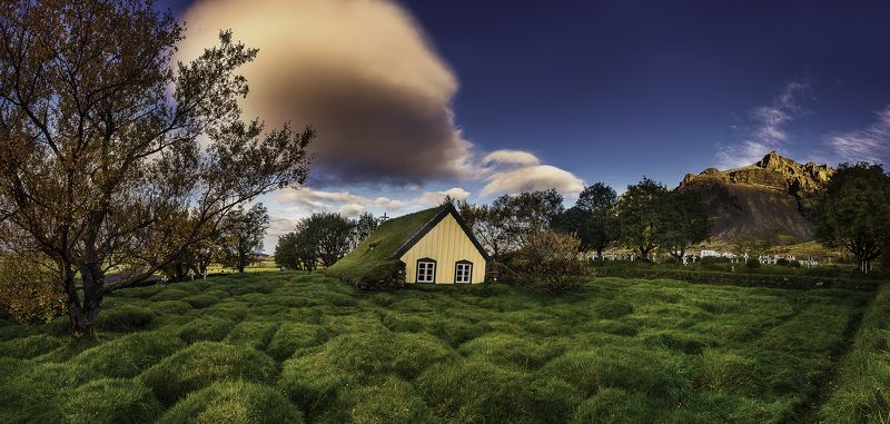 Autumn, Hof, Iceland Hof Church фото превью
