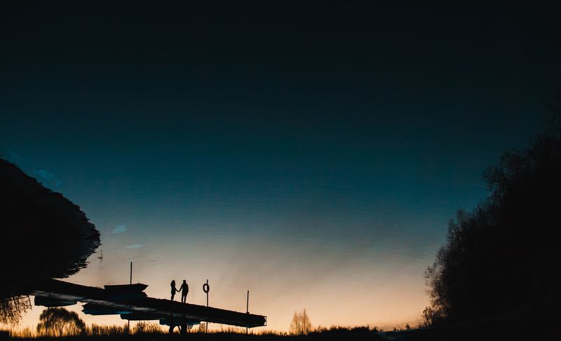 Любовь, Люди, Пара, Пейзаж, Река Отражениеphoto preview