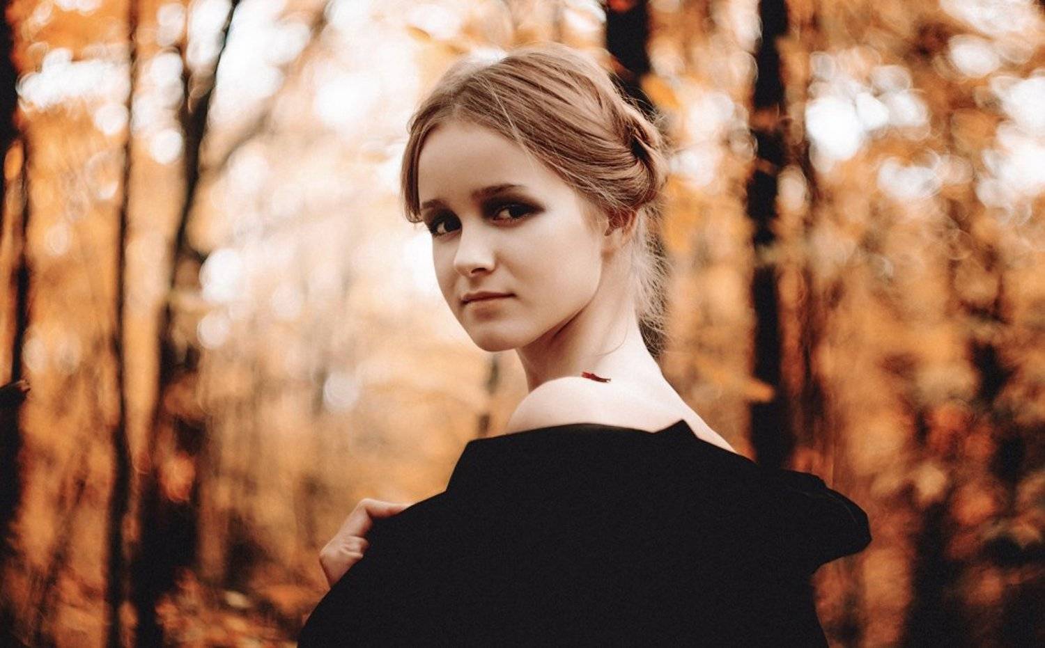 девушка, осень, портрет, лес,, Смирнов Сергей