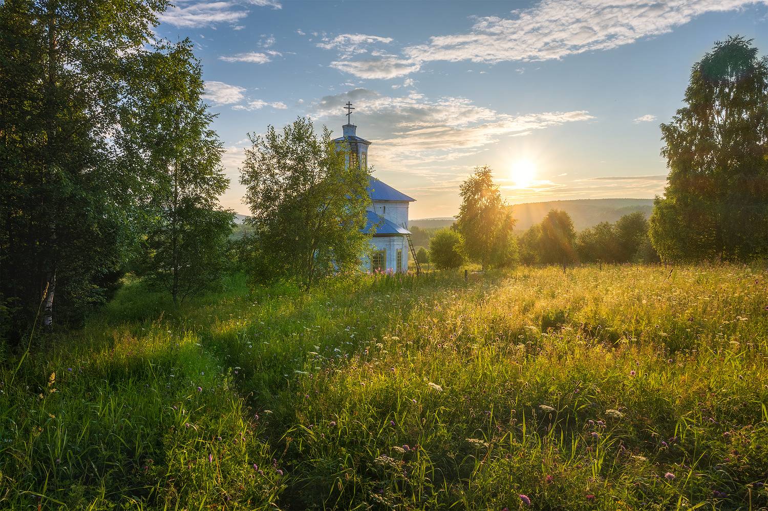 пермский край, пейзаж, закат, красота природы, поле, лето, облака, природа, дикая природа, вишера, лес, говорливое, Кузнецов Кирилл