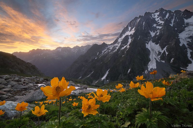 архыз, кчр, пшиш, кавказ На заре фото превью