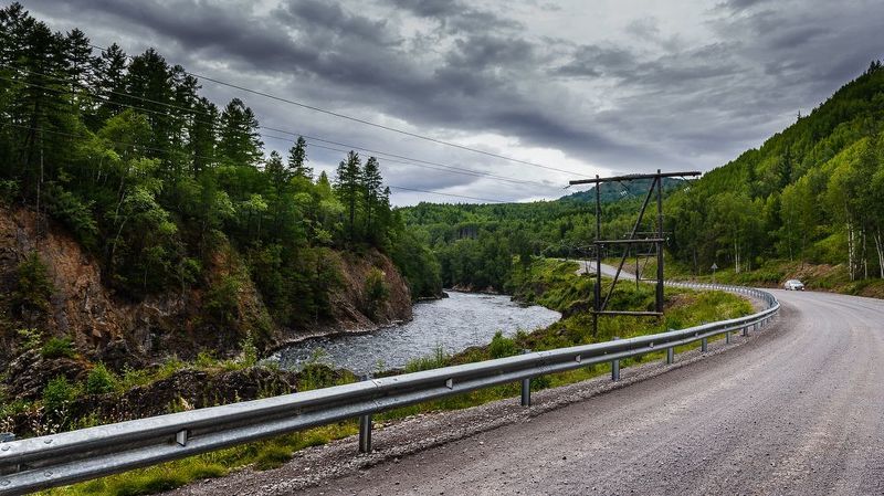 природа камчатского края ,дорога на эссо,река быстрая ... фото превью