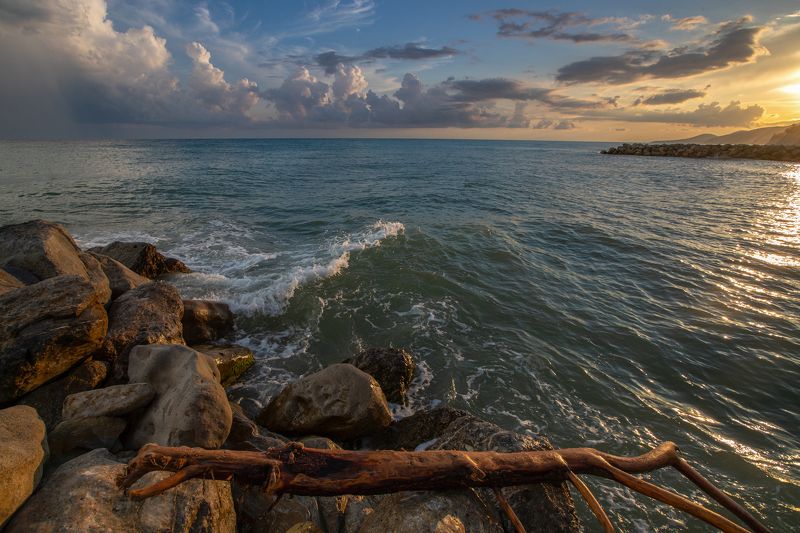 море , краснодарский край ,закат ,вечер,архипо-осиповка Красивый закат на море... фото превью