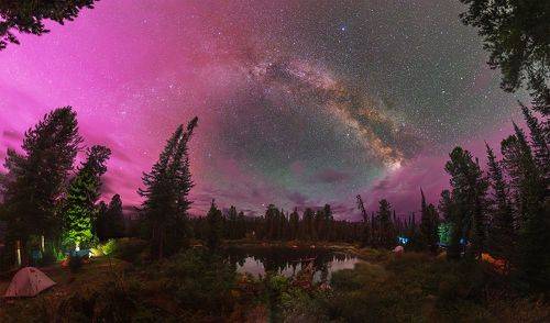 Northern lights in Southern Siberia