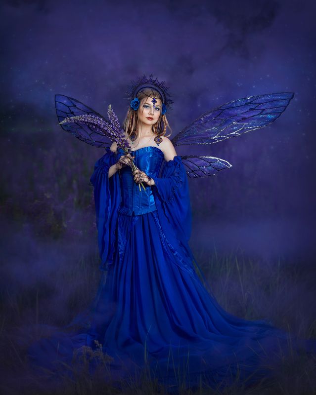 Фотограф Юлия Дюдина, Фотограф Нижний Новгород, арт фотограф,  волшебная фотосессия, фотосессия фея, фотосессия люпины  фото превью