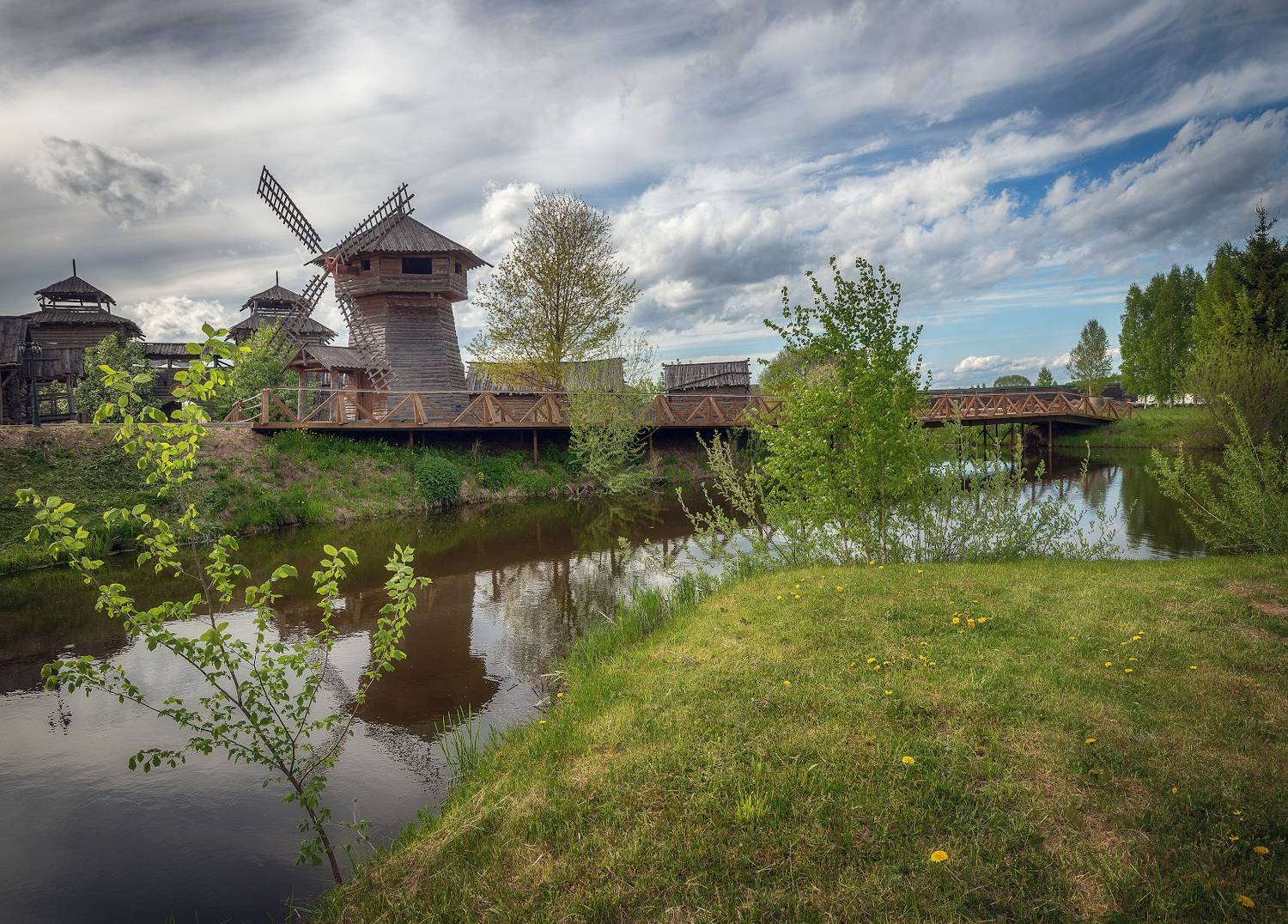 мельница, река, Сергей Аникин
