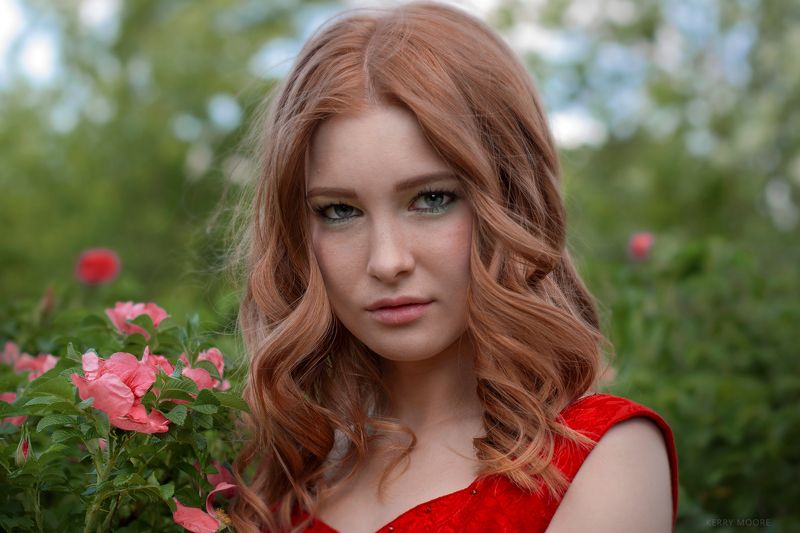 portrait, red, red hair, beauty, girl, model, summer, cute Tatyana фото превью