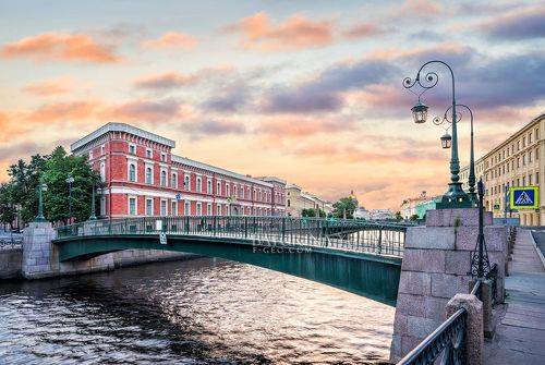 Краснофлотский мост через Мойку и Исаакиевский собор, Санкт-Петербург