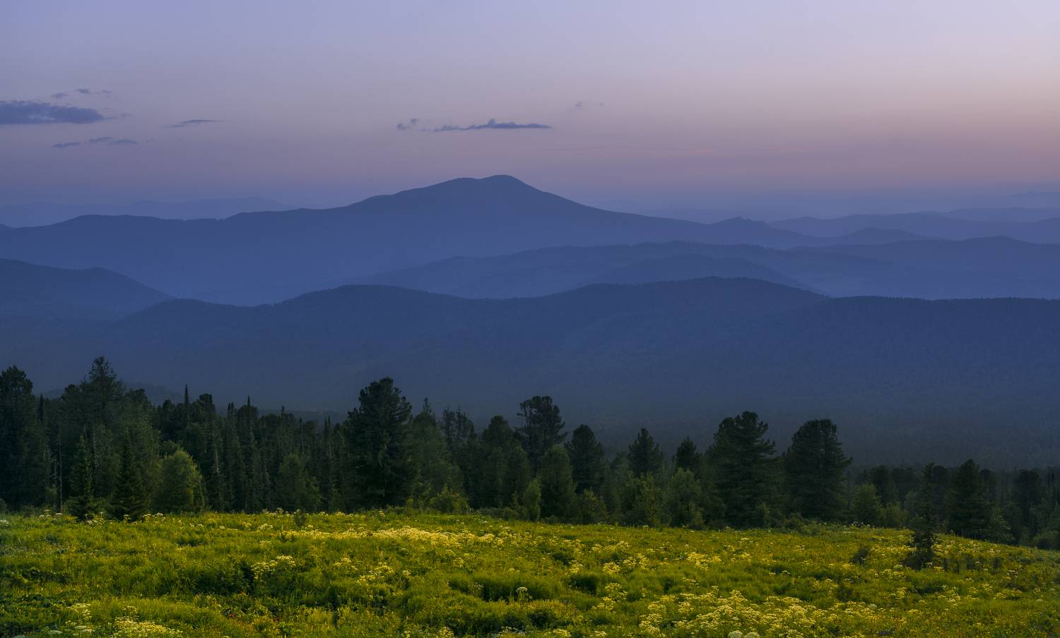 россия, горный алтай, вечер, закат, Андрей Поляков