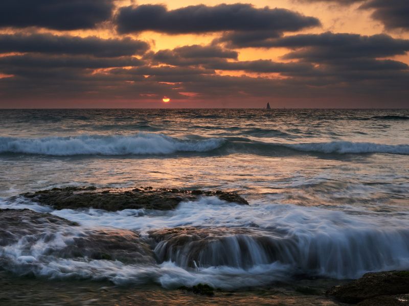Mediterranean Sea, Sunset фото превью