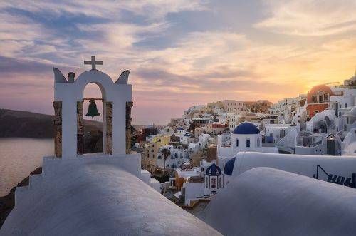 Закат над Санторини / Sunset over Santorini